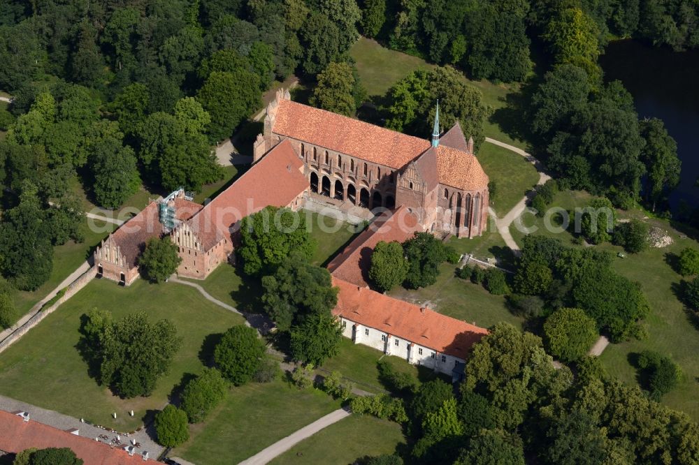 Aerial photograph Chorin - Complex of buildings of the monastery in der Schorfheide in Chorin in the state Brandenburg