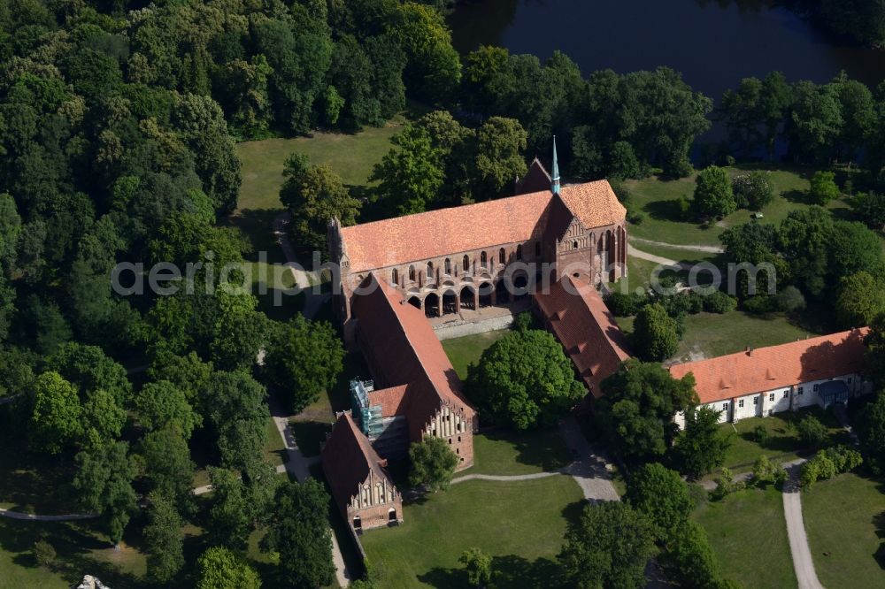 Aerial image Chorin - Complex of buildings of the monastery in der Schorfheide in Chorin in the state Brandenburg