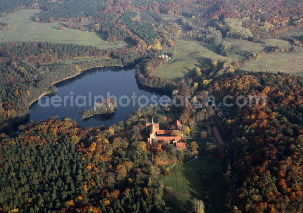 Aerial image Chorin - Complex of buildings of the monastery in der Schorfheide in Chorin in the state Brandenburg