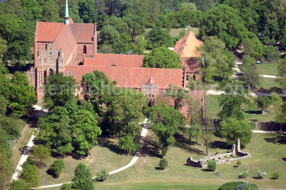 Aerial photograph Chorin - Complex of buildings of the monastery in der Schorfheide in Chorin in the state Brandenburg