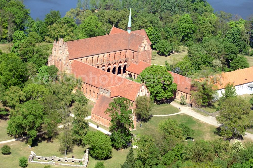 Aerial photograph Chorin - Complex of buildings of the monastery in der Schorfheide in Chorin in the state Brandenburg