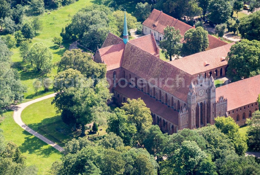 Aerial photograph Chorin - Complex of buildings of the monastery Zisterzienser in Chorin in the state Brandenburg, Germany