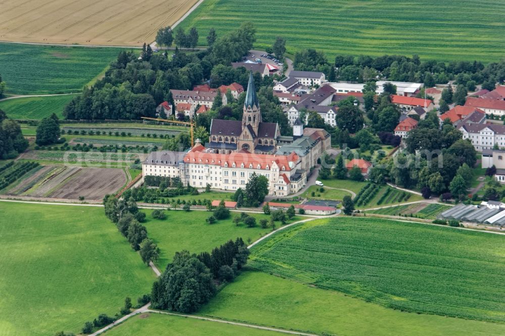 Aerial image Eresing - Complex of buildings of the monastery St. Ottilien in Eresing in the state Bavaria, Germany