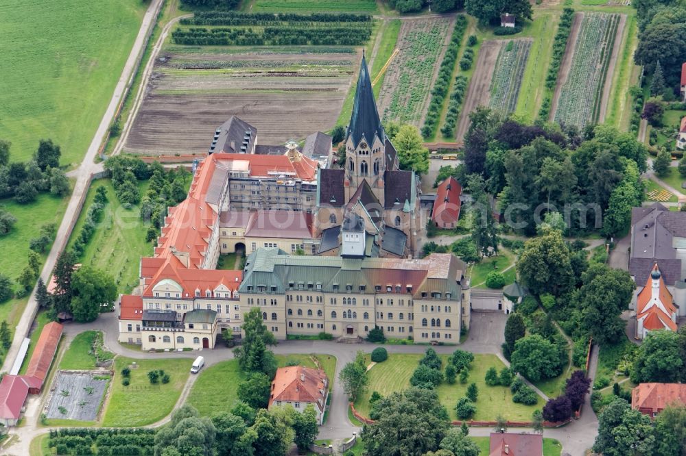 Aerial photograph Eresing - Complex of buildings of the monastery St. Ottilien in Eresing in the state Bavaria, Germany