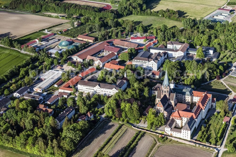 Aerial photograph Eresing - Complex of buildings of the monastery St. Ottilien in Eresing in the state Bavaria, Germany