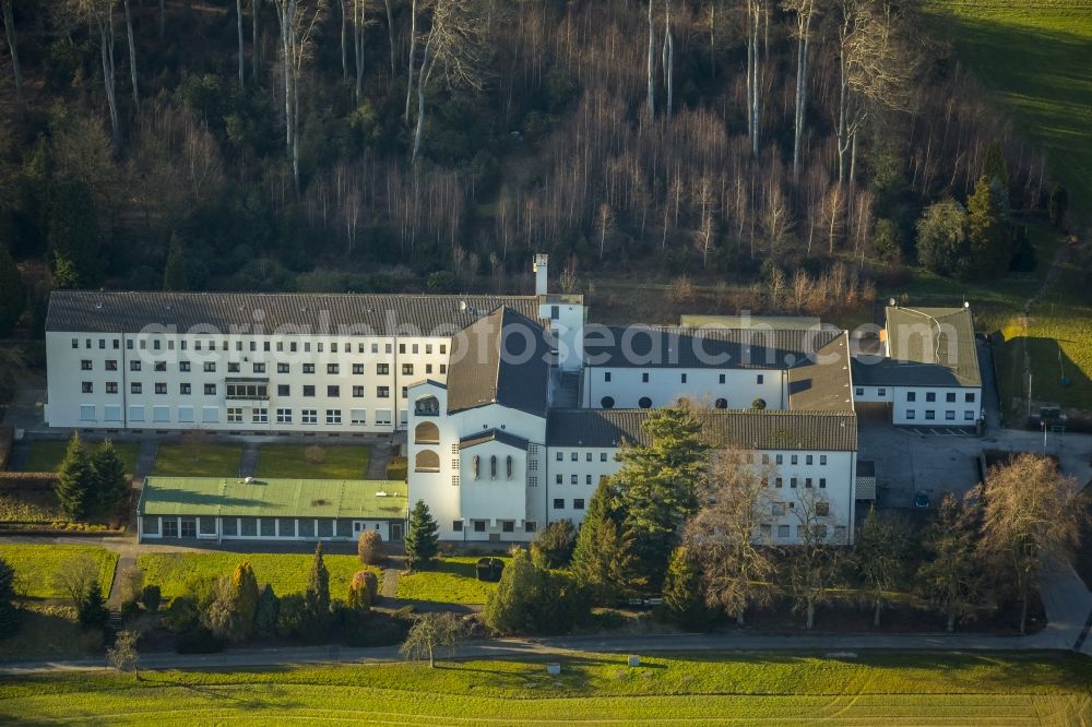 Essen from above - Complex of buildings of the monastery Sisters of Charity of Saint Elizabeth in Essen in North Rhine-Westphalia