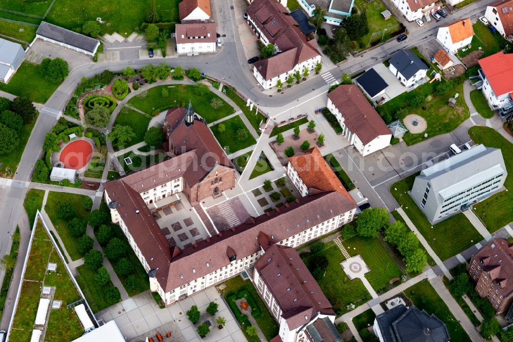 Aerial image Heiligenbronn - Complex of buildings of the monastery Stiftung St. Franziskus in Heiligenbronn in the state Baden-Wurttemberg, Germany