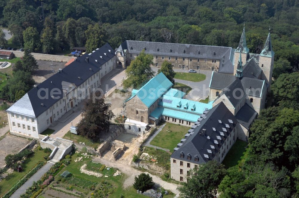 Huy from the bird's eye view: Complex of buildings of the monastery Benediktinerkloster Huysburg in Huy in the state Saxony-Anhalt