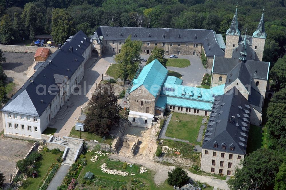 Aerial image Huy - Complex of buildings of the monastery Benediktinerkloster Huysburg in Huy in the state Saxony-Anhalt