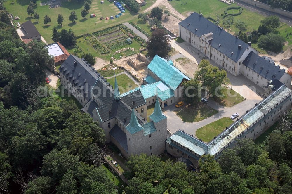 Aerial image Huy - Complex of buildings of the monastery Benediktinerkloster Huysburg in Huy in the state Saxony-Anhalt