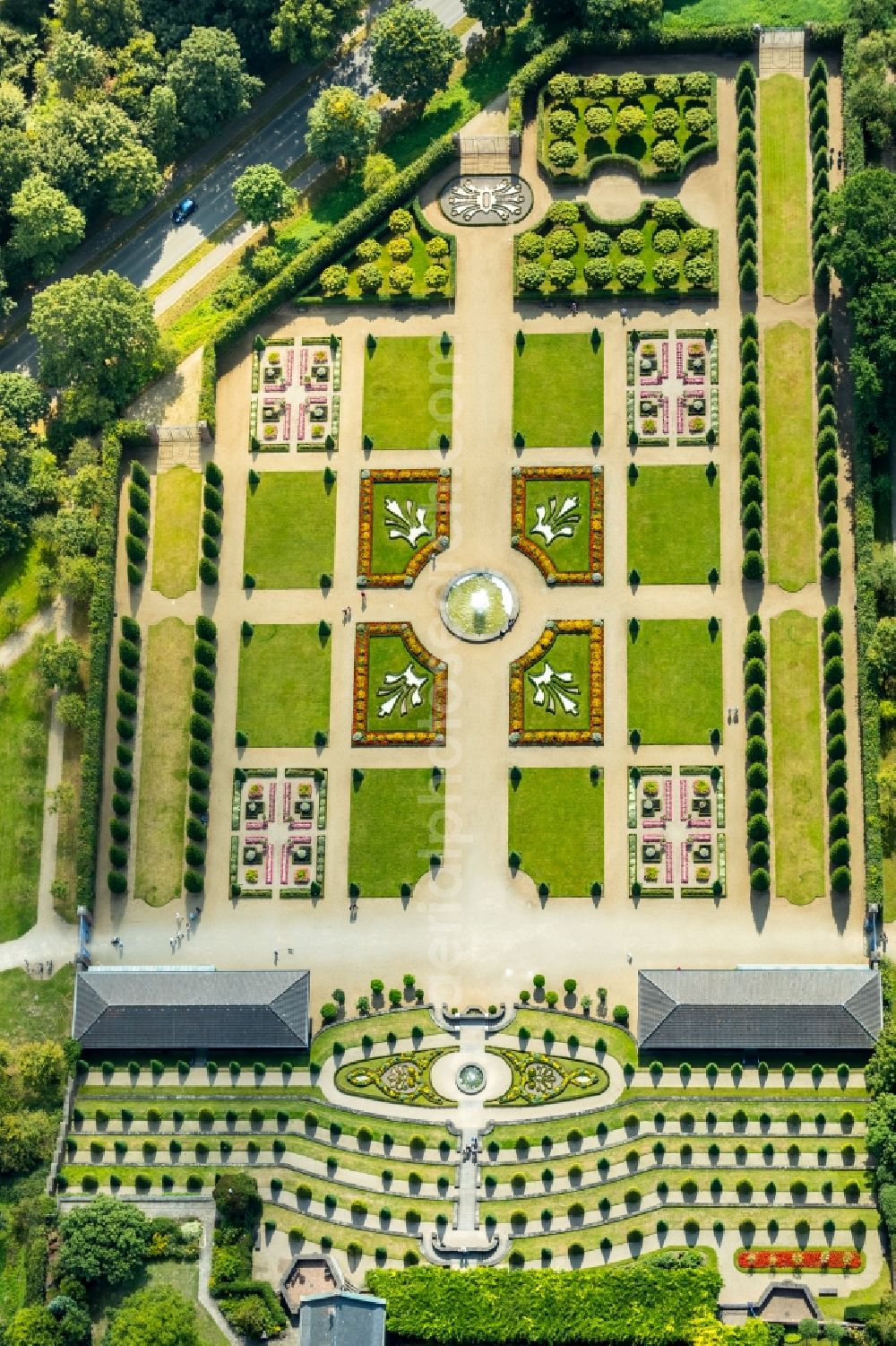 Kamp-Lintfort from the bird's eye view: Complex of buildings of the monastery in Kamp-Lintfort in the state North Rhine-Westphalia