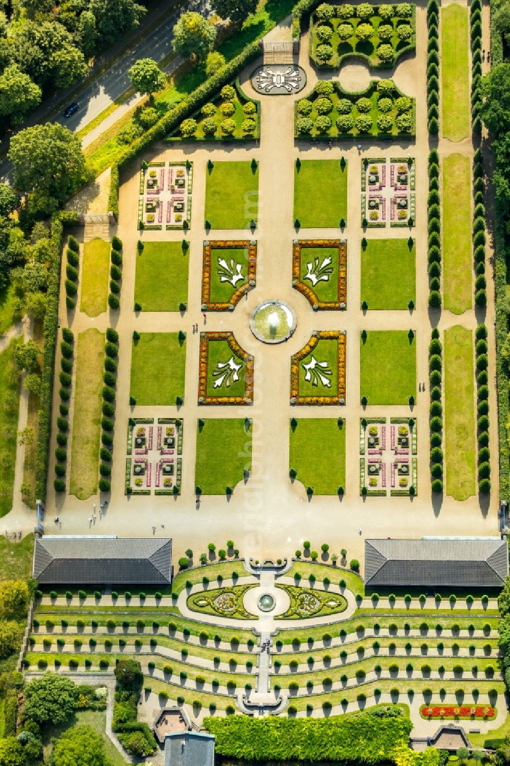 Aerial image Kamp-Lintfort - Complex of buildings of the monastery in Kamp-Lintfort in the state North Rhine-Westphalia