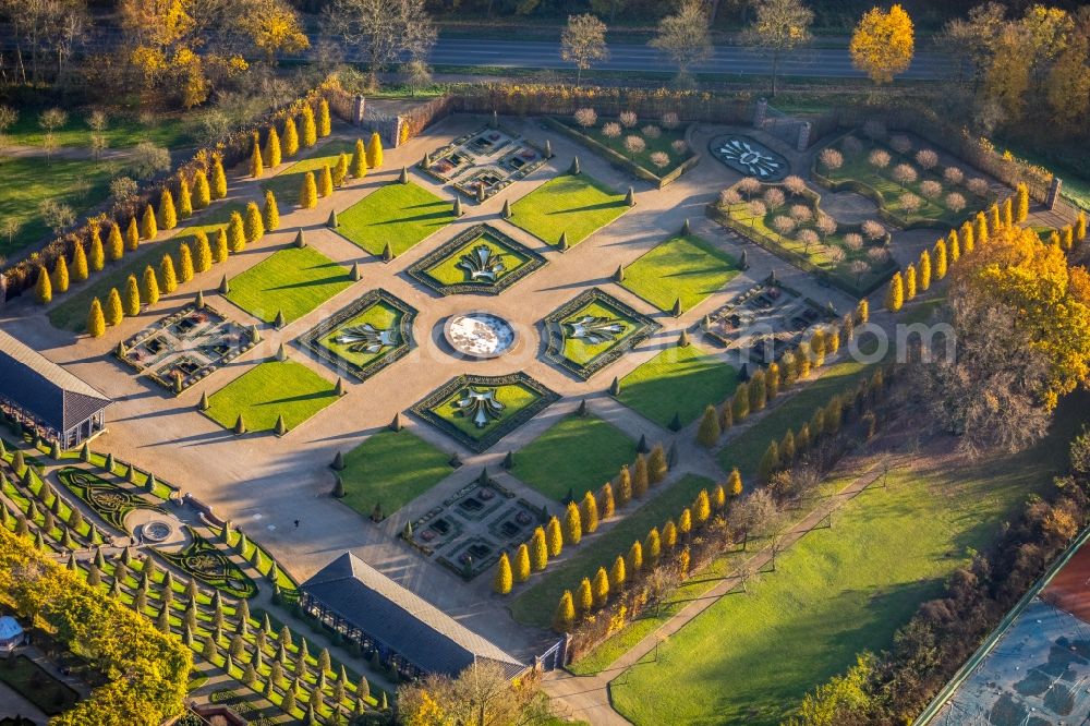 Kamp-Lintfort from the bird's eye view: Complex of buildings of the monastery in Kamp-Lintfort in the state North Rhine-Westphalia