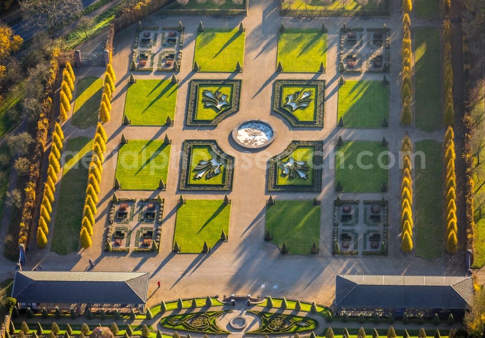 Kamp-Lintfort from the bird's eye view: Complex of buildings of the monastery in Kamp-Lintfort in the state North Rhine-Westphalia