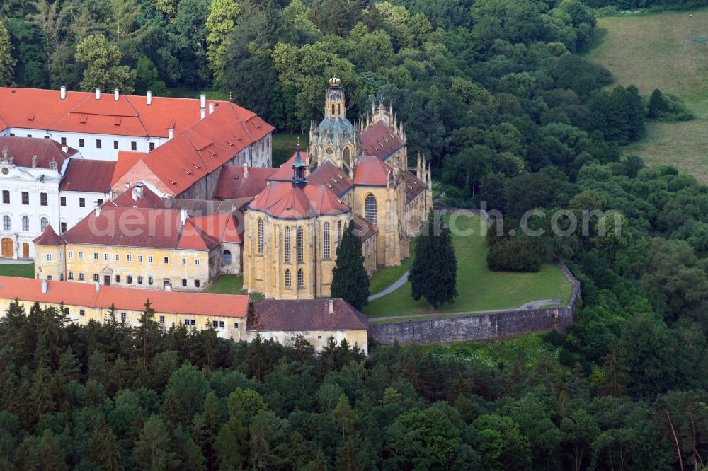 Kladruby - Kladrau from the bird's eye view: Complex of buildings of the monastery on Pozorka in Kladruby - Kladrau in Plzensky kraj - Pilsner Region - Boehmen, Czech Republic