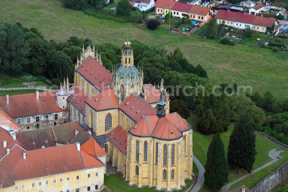 Kladruby - Kladrau from the bird's eye view: Complex of buildings of the monastery on Pozorka in Kladruby - Kladrau in Plzensky kraj - Pilsner Region - Boehmen, Czech Republic