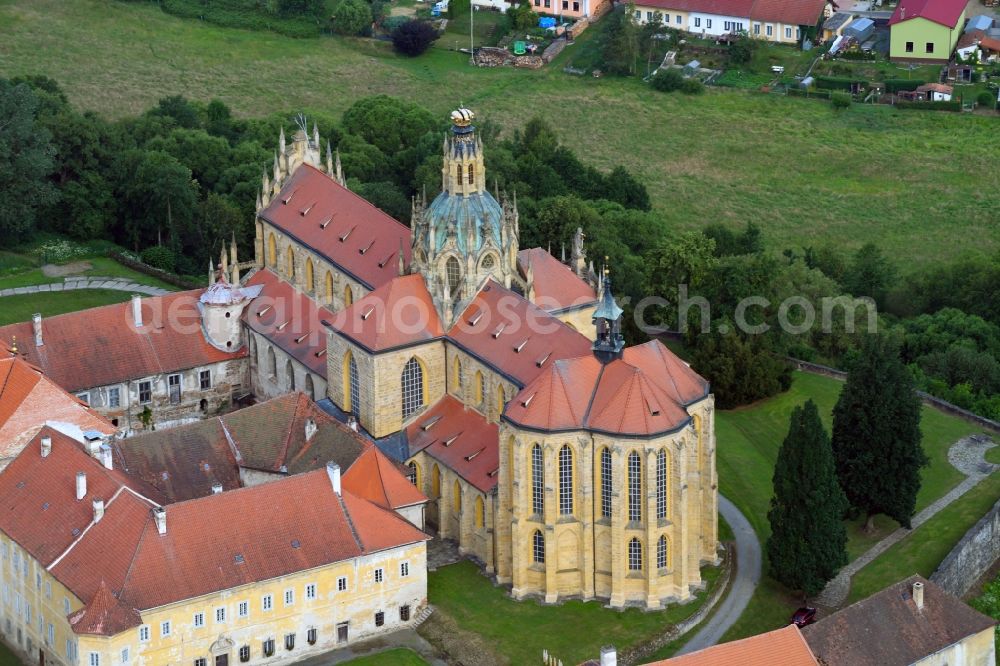 Aerial image Kladruby - Kladrau - Complex of buildings of the monastery on Pozorka in Kladruby - Kladrau in Plzensky kraj - Pilsner Region - Boehmen, Czech Republic