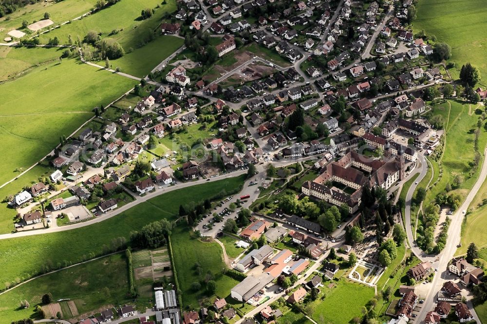 Aerial image Sankt Peter - Complex of buildings of the monastery in Sankt Peter in the state Baden-Wuerttemberg, Germany