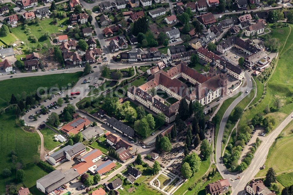 Aerial photograph Sankt Peter - Complex of buildings of the monastery in Sankt Peter in the state Baden-Wuerttemberg, Germany