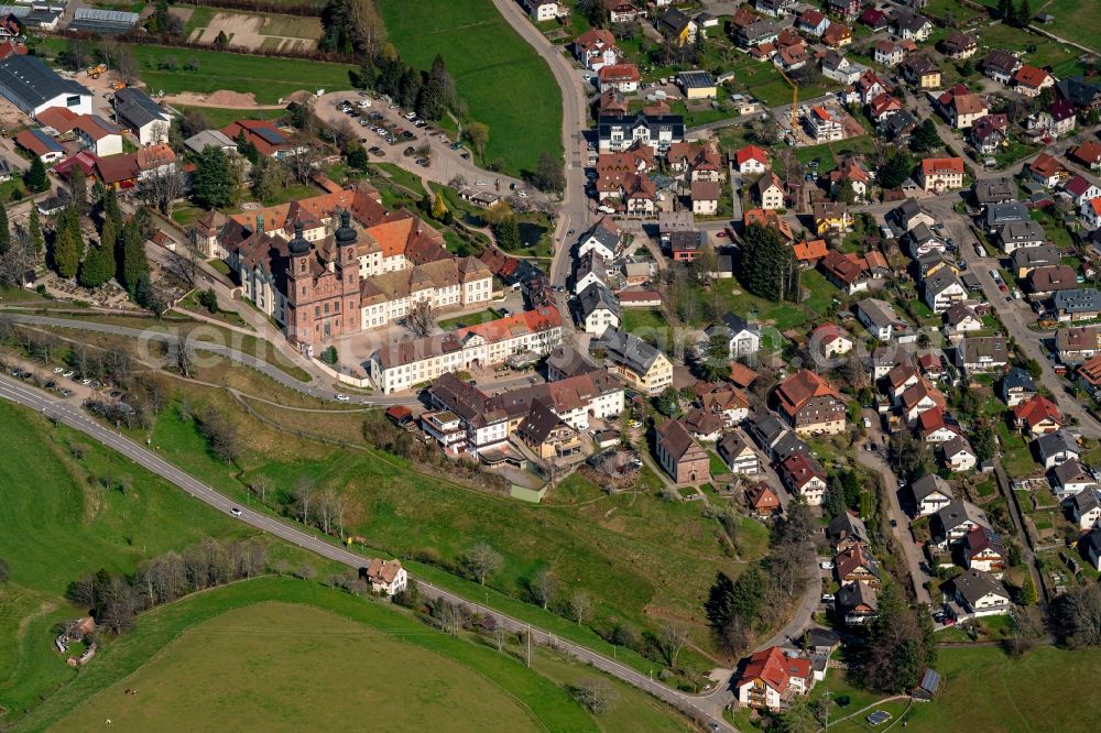 Aerial image Sankt Peter - Complex of buildings of the monastery in Sankt Peter in the state Baden-Wuerttemberg, Germany