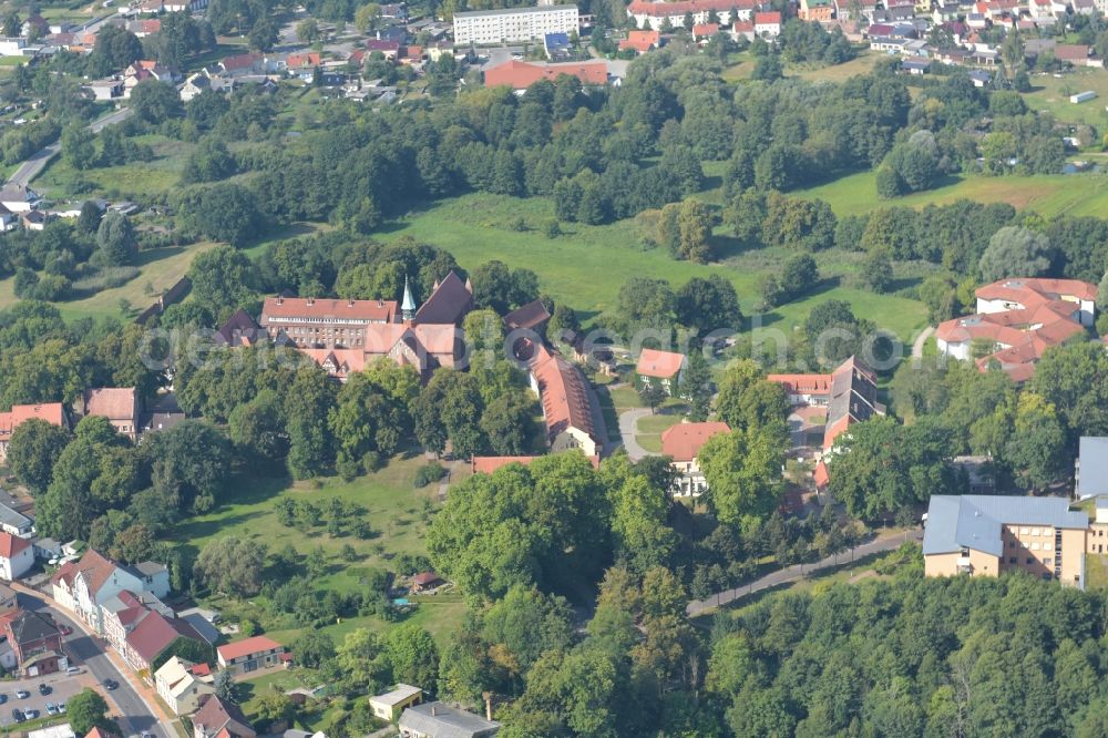 Kloster Lehnin from above - Complex of buildings of the monastery Lehnin in Lehnin in the state Brandenburg