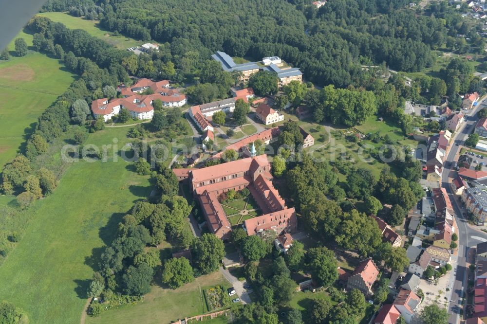 Kloster Lehnin from above - Complex of buildings of the monastery Lehnin in Lehnin in the state Brandenburg