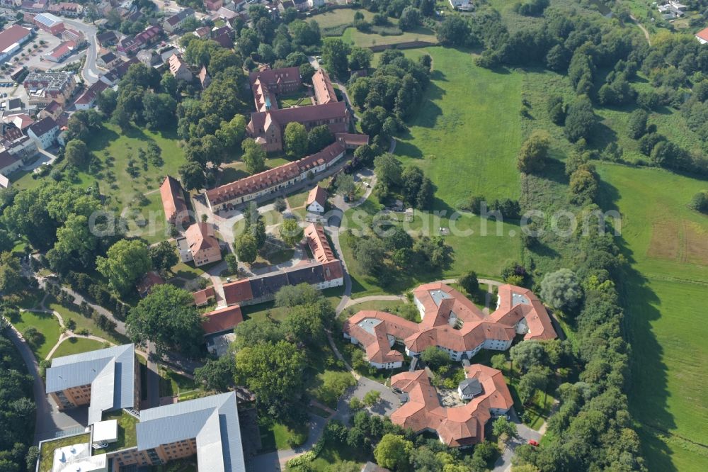 Kloster Lehnin from above - Complex of buildings of the monastery Lehnin in Lehnin in the state Brandenburg