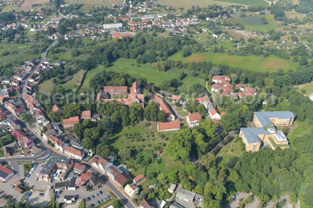 Kloster Lehnin from above - Complex of buildings of the monastery Lehnin in Lehnin in the state Brandenburg