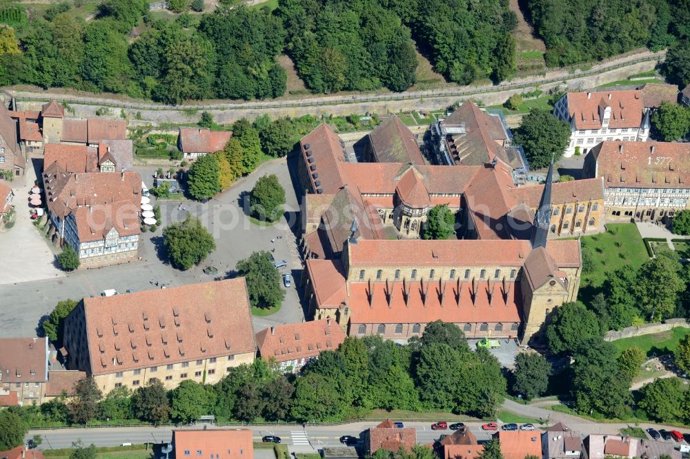 Maulbronn from the bird's eye view: Complex of buildings of the monastery Am Klosterhof in Maulbronn in the state Baden-Wuerttemberg