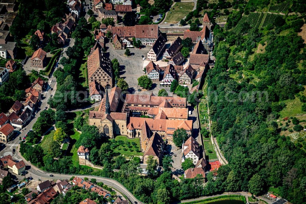 Aerial image Maulbronn - Complex of buildings of the monastery Maulbronn in Maulbronn in the state Baden-Wurttemberg