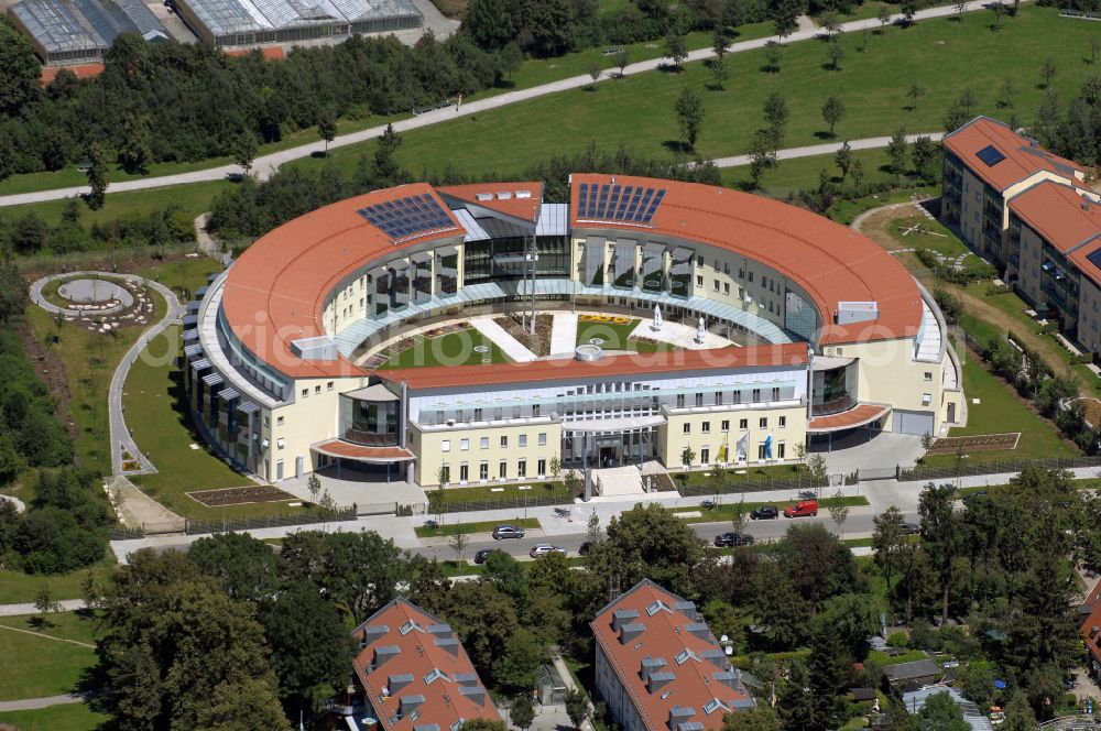 München from the bird's eye view: Complex of buildings of the monastery Kongregation of Barmherzigen Schwestern in Munich in the state Bavaria, Germany