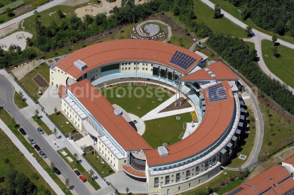 Aerial image München - Complex of buildings of the monastery Kongregation of Barmherzigen Schwestern in Munich in the state Bavaria, Germany