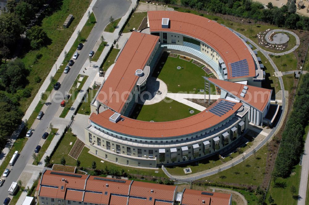 München from above - Complex of buildings of the monastery Kongregation of Barmherzigen Schwestern in Munich in the state Bavaria, Germany