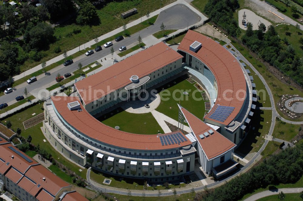 Aerial image München - Complex of buildings of the monastery Kongregation of Barmherzigen Schwestern in Munich in the state Bavaria, Germany