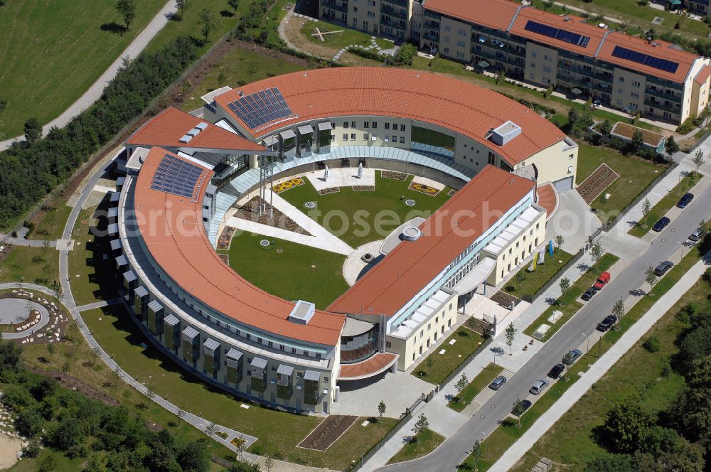 Aerial photograph München - Complex of buildings of the monastery Kongregation of Barmherzigen Schwestern in Munich in the state Bavaria, Germany