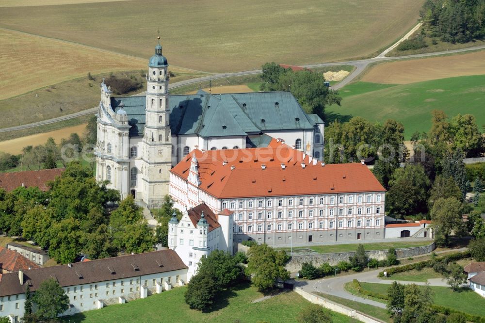 Aerial image Neresheim - Complex of buildings of the monastery and the monastery church with the meeting house of the abbey in Neresheim in the state Baden-Wuerttemberg