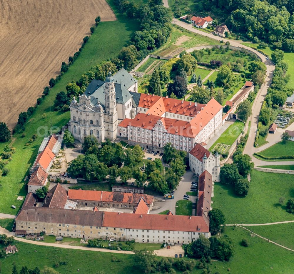 Aerial photograph Neresheim - Complex of buildings of the monastery Abtei Benediktinerkloster in Neresheim in the state Baden-Wuerttemberg, Germany