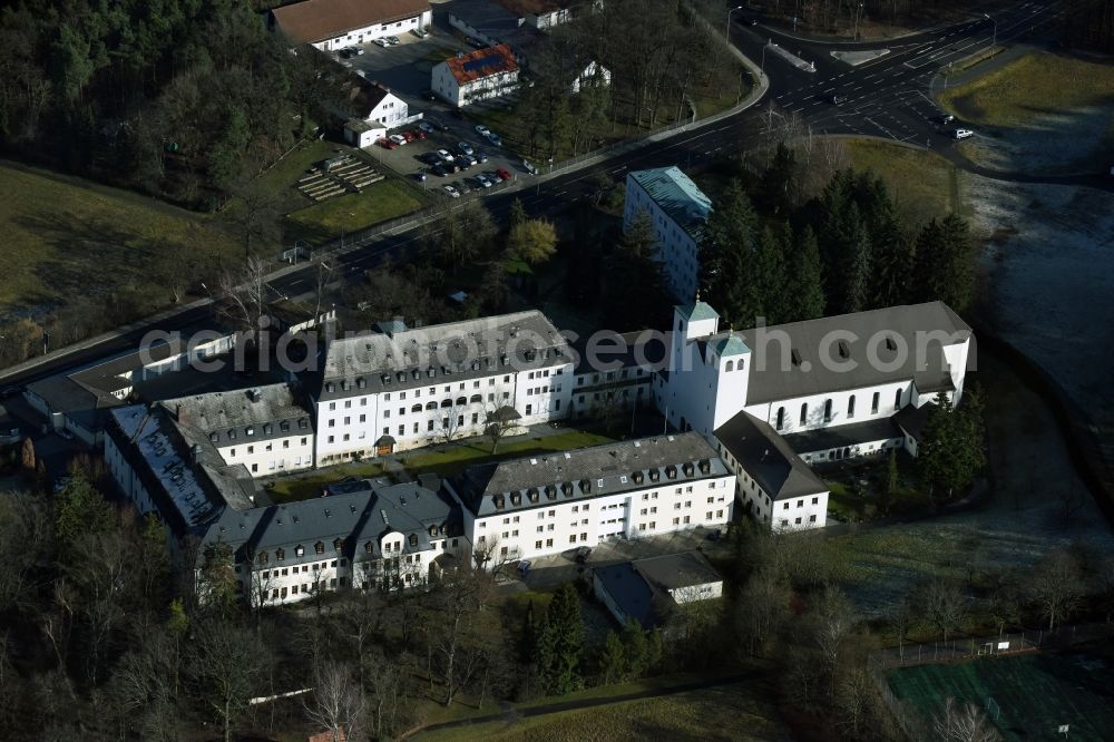 Aerial image Neumarkt in der Oberpfalz - Complex of buildings of the monastery Kloster St. Josef on Wildbadstrasse in Neumarkt in der Oberpfalz in the state Bavaria