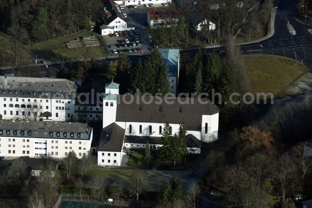 Neumarkt in der Oberpfalz from the bird's eye view: Complex of buildings of the monastery Kloster St. Josef on Wildbadstrasse in Neumarkt in der Oberpfalz in the state Bavaria