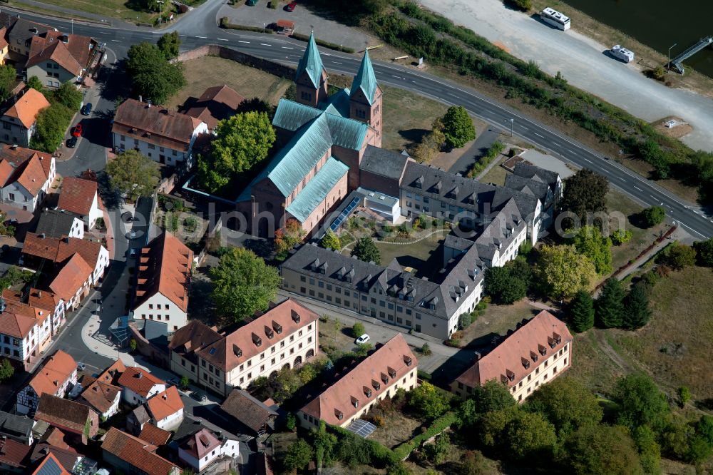 Neustadt am Main from the bird's eye view: Building complex of the monastery of St. Josef in Neustadt with the Marienkapelle of the new town in Neustadt am Main in the state Bavaria, Germany