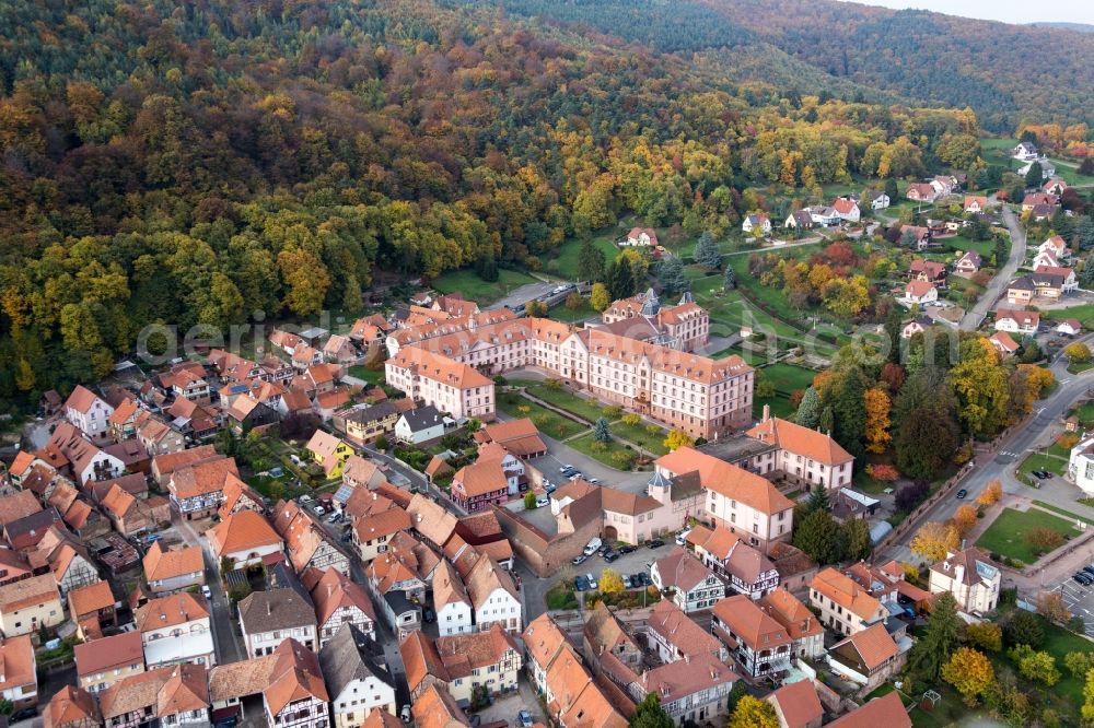 Aerial photograph Oberbronn - Complex of buildings of the monastery Oberbronn in Oberbronn in Grand Est, France