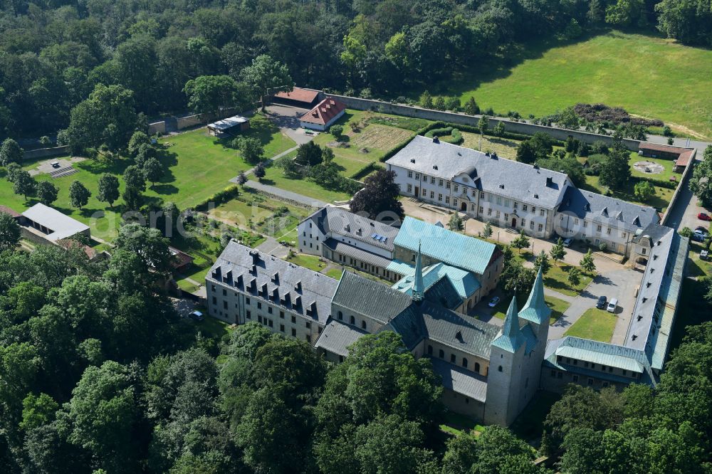 Aerial photograph Huy - Complex of buildings of the monastery Benediktinerkloster Huysburg in the district Dingelstedt in Huy in the state Saxony-Anhalt, Germany