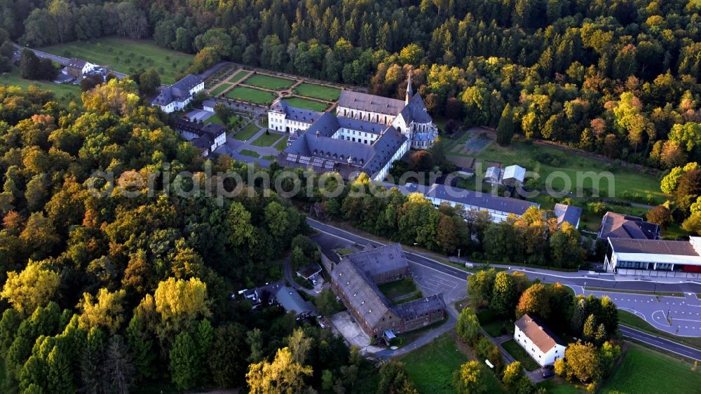 Aerial photograph Streithausen - Complex of buildings of the monastery and Abtei in the district Marienstatt in Streithausen in the state Rhineland-Palatinate, Germany