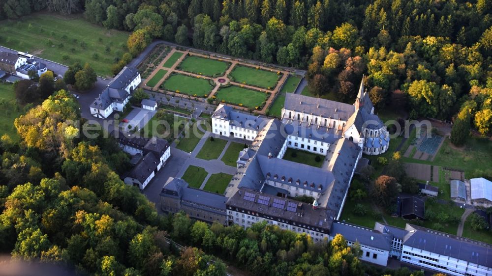 Streithausen from the bird's eye view: Complex of buildings of the monastery and Abtei in the district Marienstatt in Streithausen in the state Rhineland-Palatinate, Germany