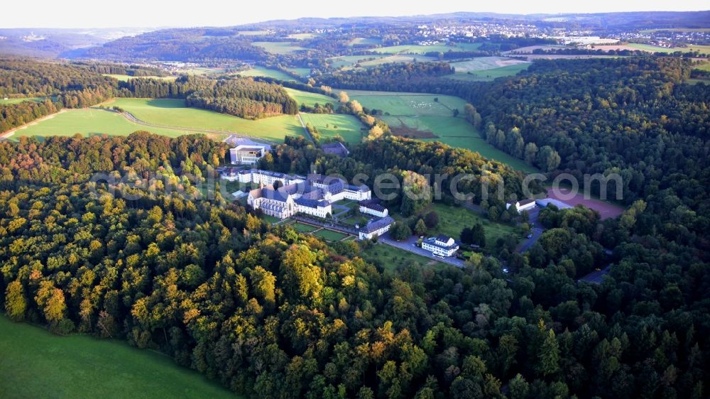 Streithausen from the bird's eye view: Complex of buildings of the monastery and Abtei in the district Marienstatt in Streithausen in the state Rhineland-Palatinate, Germany