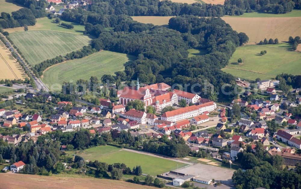 Aerial photograph Panschwitz-Kuckau - Complex of buildings of the monastery St. Marienstern in Panschwitz-Kuckau in the state Saxony, Germany