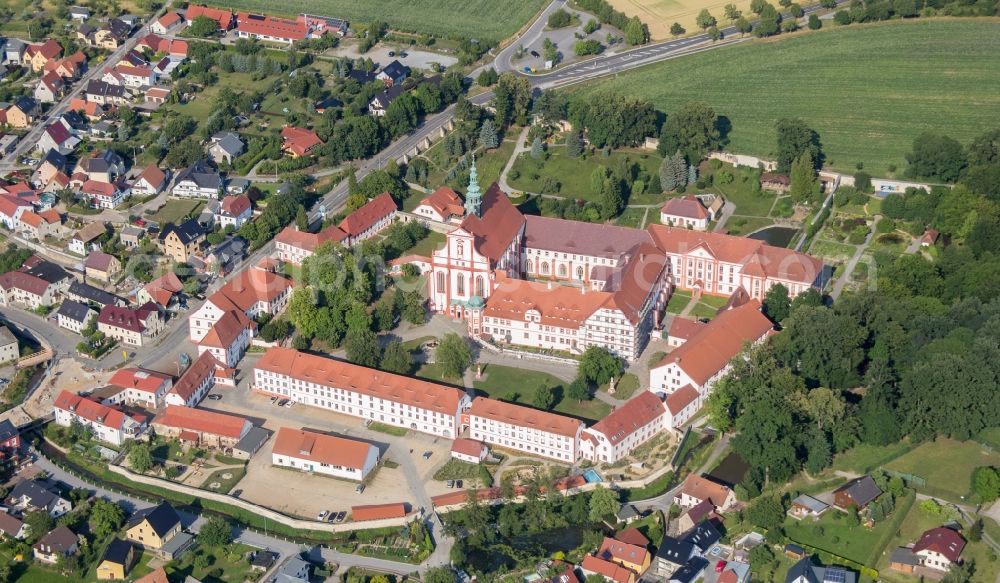 Aerial photograph Panschwitz-Kuckau - Complex of buildings of the monastery St. Marienstern in Panschwitz-Kuckau in the state Saxony, Germany