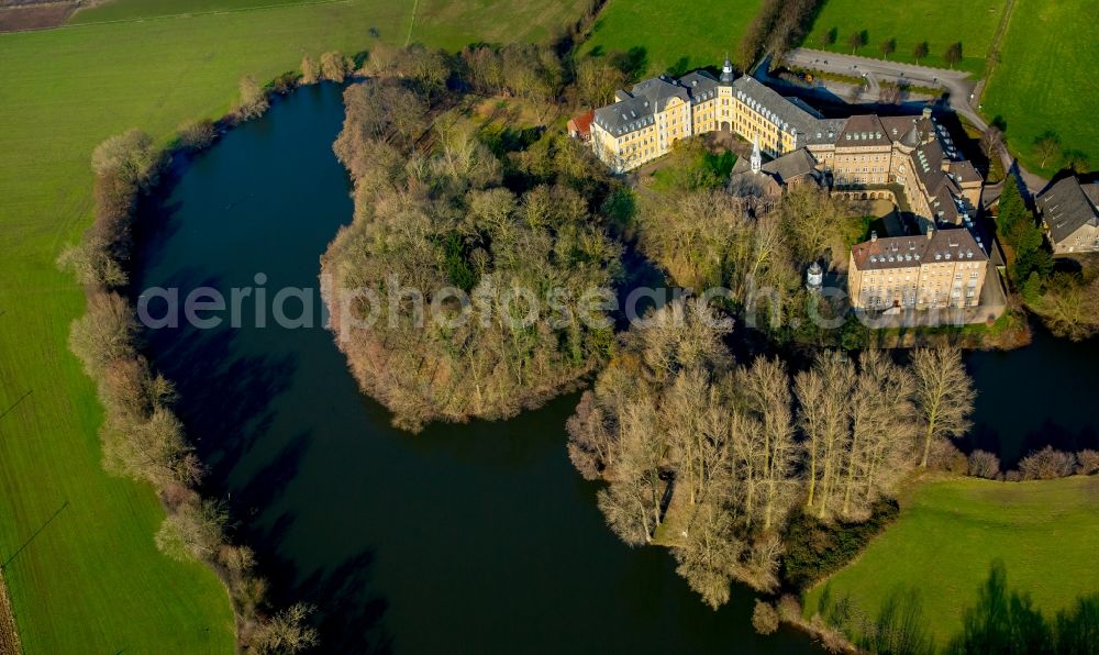 Aerial photograph Rees - Complex of buildings of the monastery Haus Aspel in Rees in the state North Rhine-Westphalia