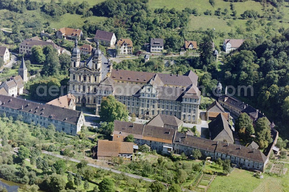 Aerial image Schöntal - Complex of buildings of the monastery on street Klosterhof in Schoental in the state Baden-Wuerttemberg, Germany