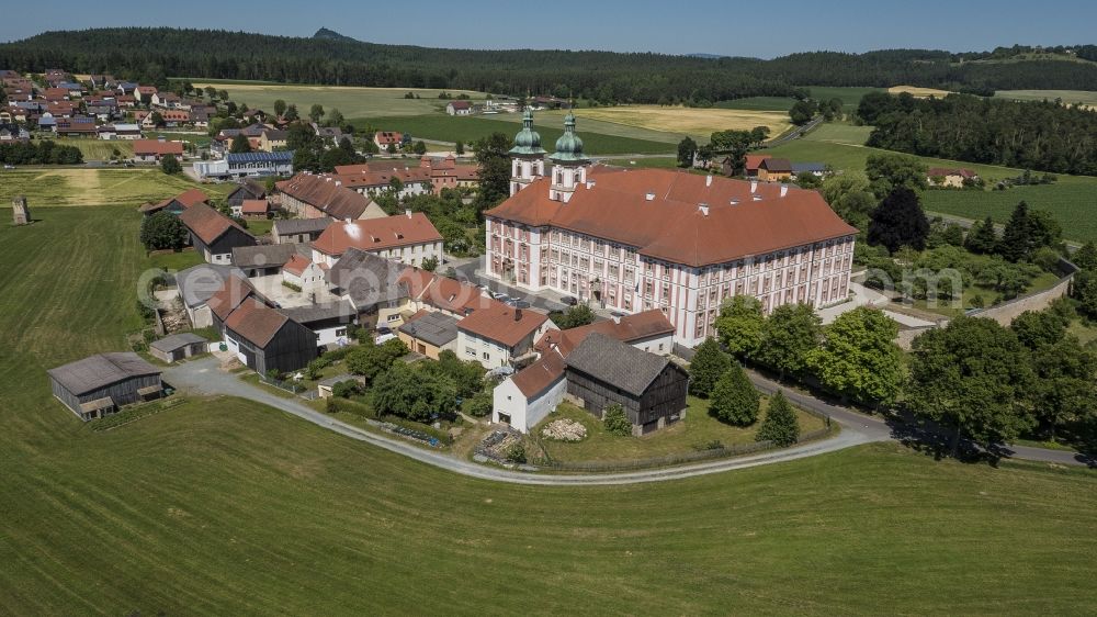 Speinshart from above - Complex of buildings of the monastery in Speinshart in the state Bavaria, Germany